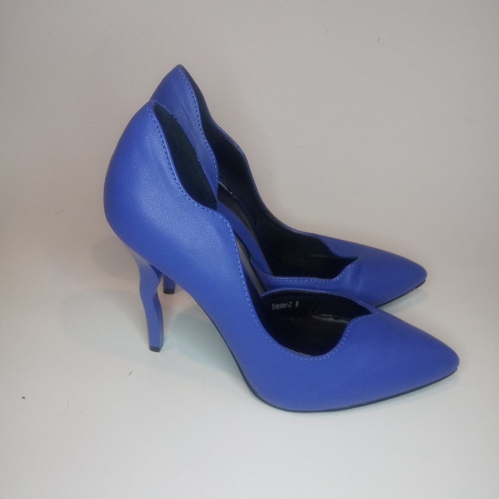 Blue pump heels size 8 - Picture 3 of 4